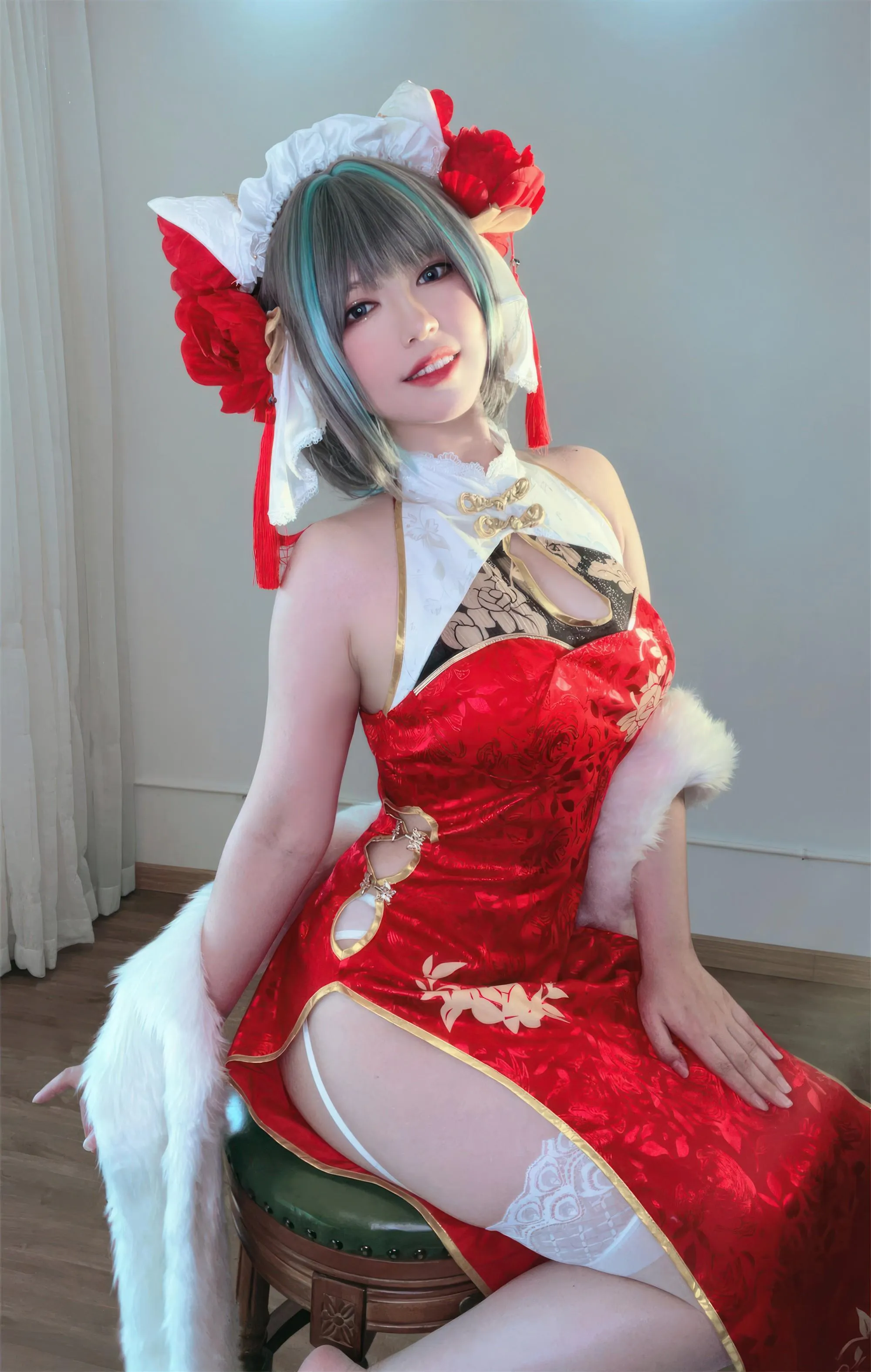 BANBANKO 半半子 – NO.72  柴郡中华娘旗袍 [45P]插图4